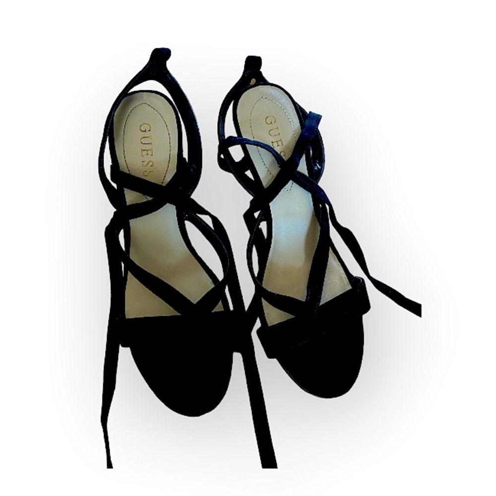 Guess Platform Wedge Lace-Up Sandals